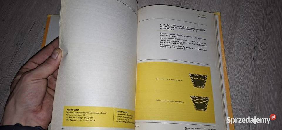 Taśmy przenośnikowe i pasy pędne Katalog STOMIL Antykwariat Łęczyca
