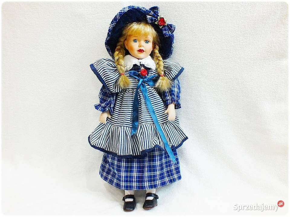 Porcelanowa stara Lalka na stojaku wys55 Żary sprzedam