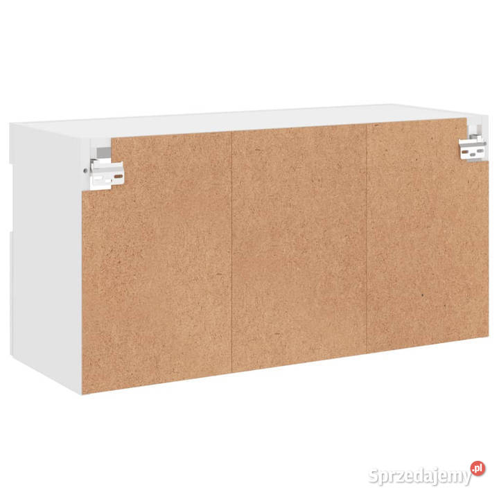 Ścienna szafka TV z LED biała 80x30x40 WM837197 Warszawa