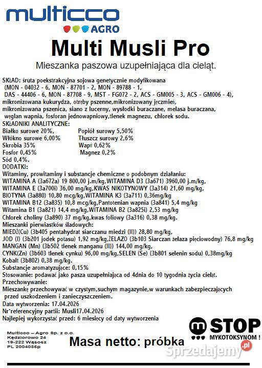 Cielak Multi Musli PRO Wysokojakościowe musli
