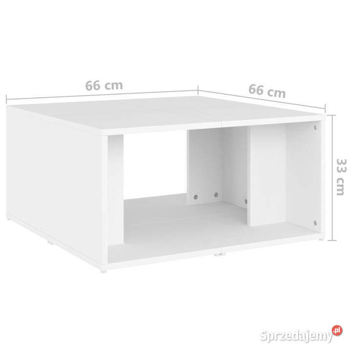 Stoliki kawowe 4 białe 33x33x33 WM806813 Stoły mazowieckie