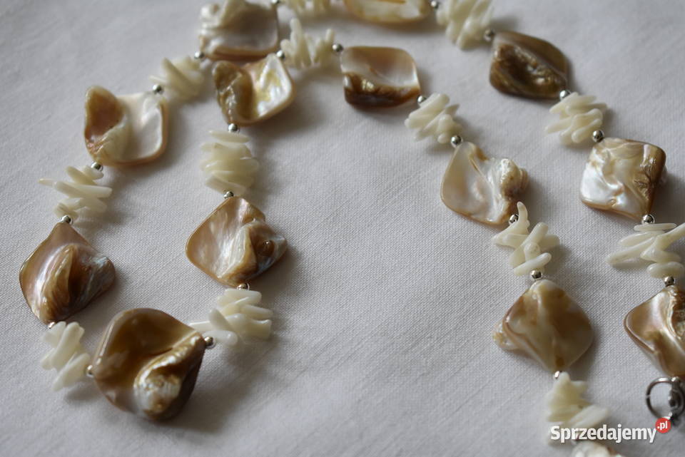 Naszyjnik masa perłowa koral mazowieckie Warszawa
