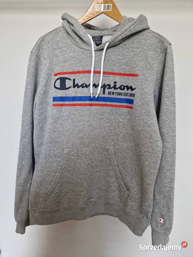 Champion Bluza z Kapturem kangurka M Szara Duże Rozmiar M Kraków sprzedam