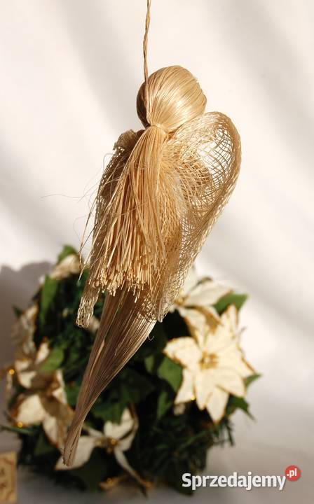 Anioł anioły z włókna abaca sznurka naturalne beżowy lubelskie Lublin