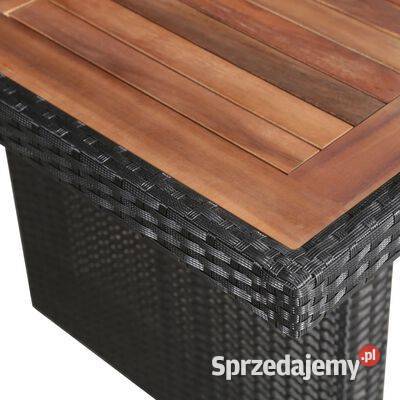 vidaXL Stół ogrodowy 240x90x74 rattan PE i lite mazowieckie Warszawa