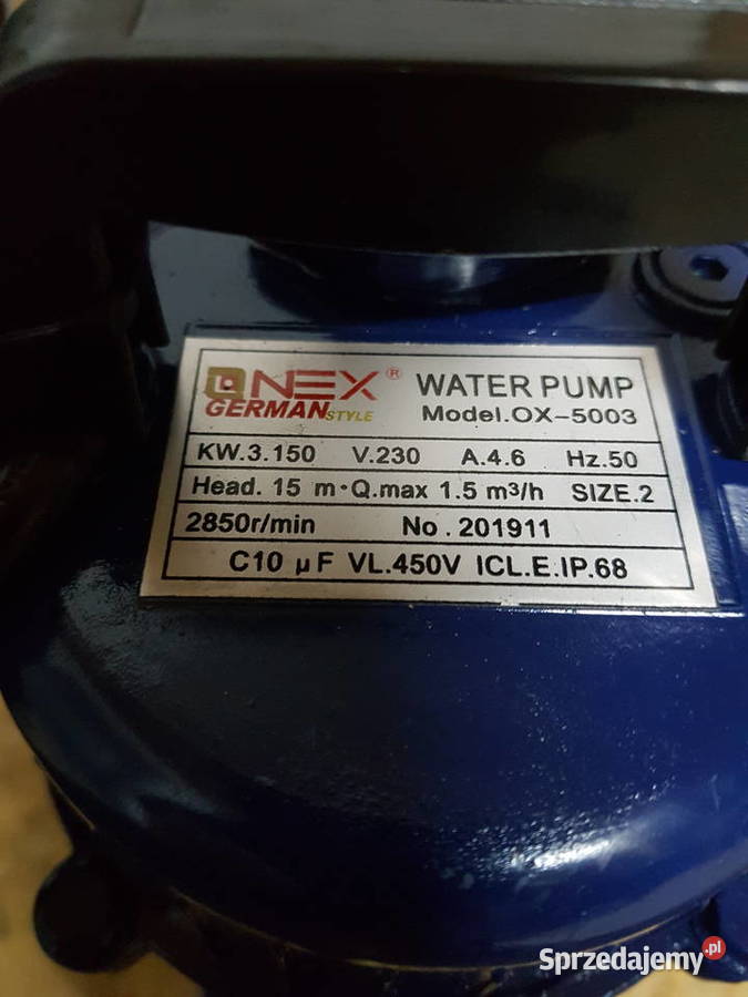 POMPA DO WODY SZAMBA SITKO 3150 Wat onex germany Głogowa