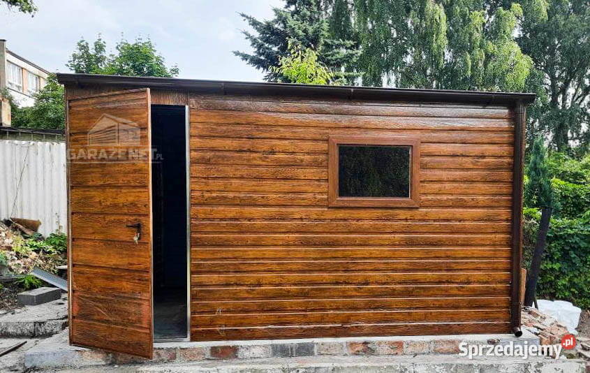 SCHOWEK DOMEK OGRODOWY 4m x 3m SPAD W PRAWO