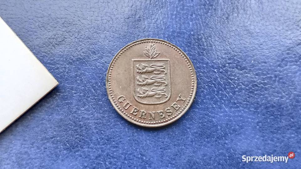 Stare monety 2 doubles 1929 Guernsey Numizmatyka Lesko