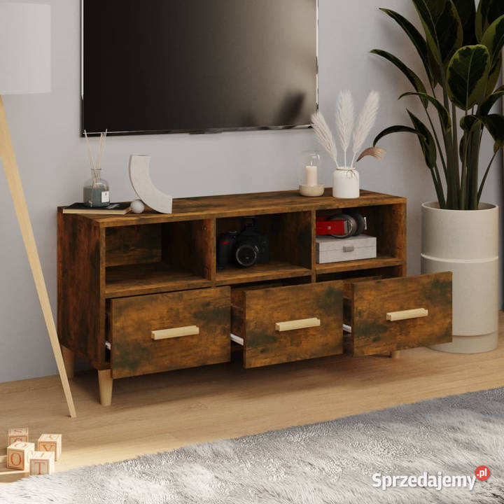 Szafka pod telewizor przydymiony dąb 102x36x50 Warszawa sprzedam