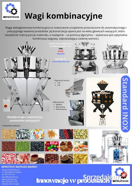 Wagi kombinacyjne wielogłowicowe precyzyjne i Branica Radzyńska sprzedam
