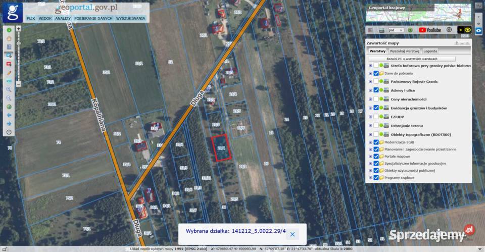 Działka budowlana Sokolnik Mrozy 970 m2 sprzedam