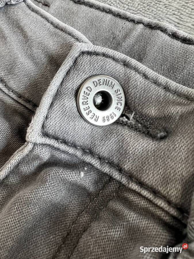 Jeansy skinny spodnie jeansowe rurki szare Jasło