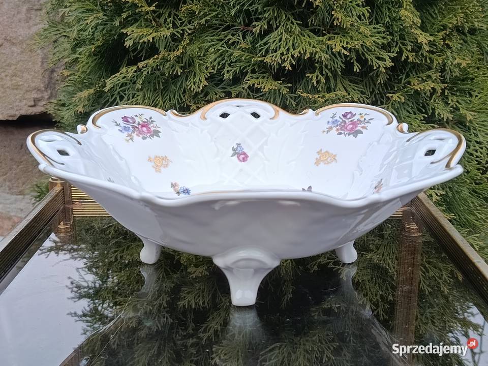 Patera porcelanowa na nóżkach Reichenbach Klenica