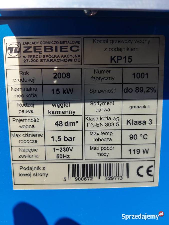 Poec Zębiec 15kW eko groszek Dom i Ogród Ostrowiec Świętokrzyski