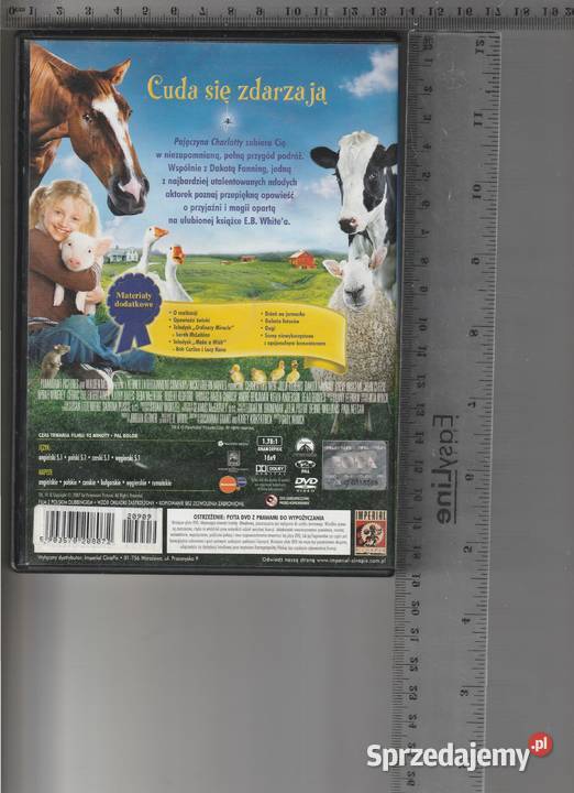Pajęczyna Charlotty Dakota Fanning DVD Pruszków