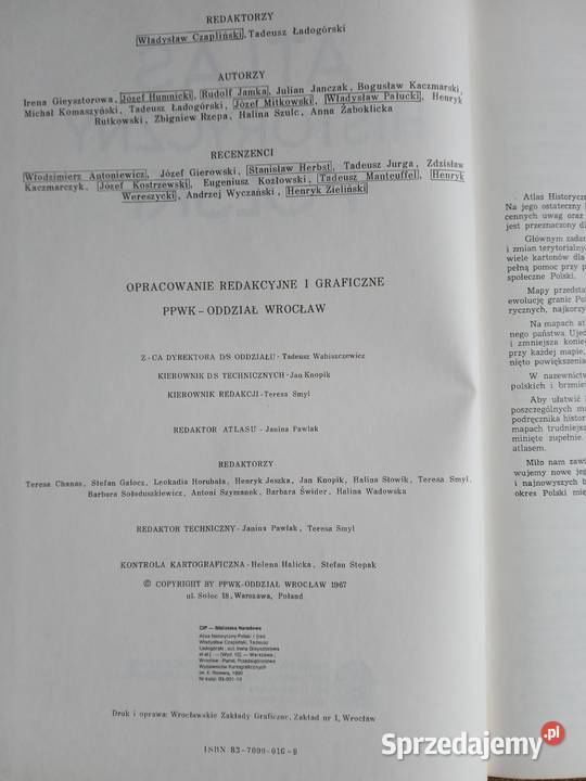 Atlas historyczny Polski Książki i Podręczniki Mielno sprzedam