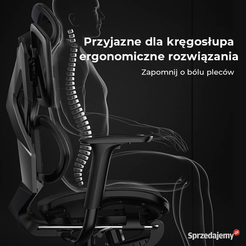 Fotel ergonomiczny gamingowy Angel Furia Black Fotele i krzesła obrotowe Jarosław sprzedam