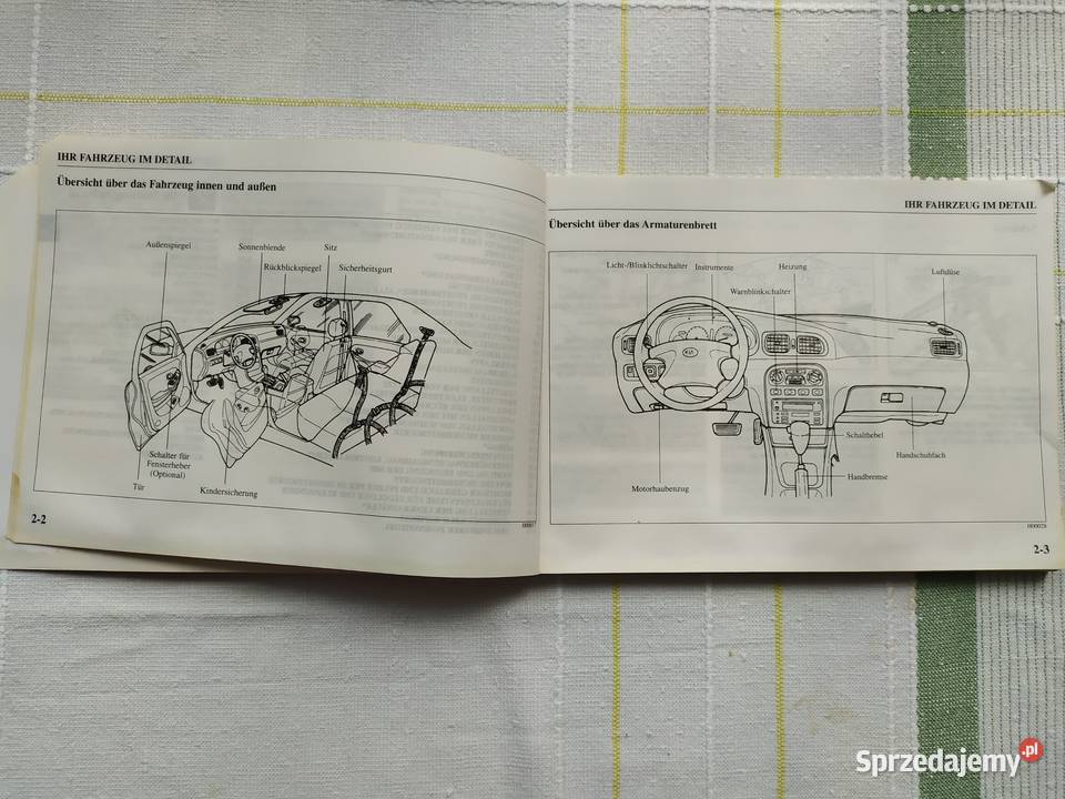 Kia Clarus instrukcja język niemiecki Etui Jaworzno