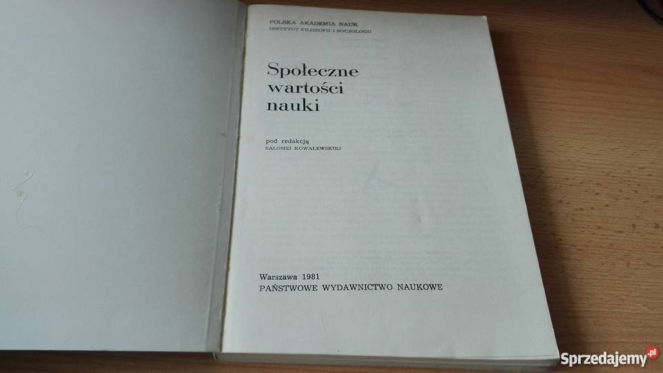 Społeczne wartości nauki Salomea Kowalewska pomorskie Gdańsk sprzedam