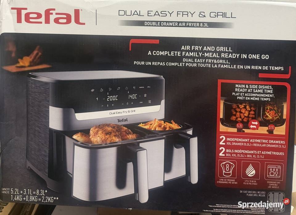 Air Fryer Tefal Dual Easy Fry Grill