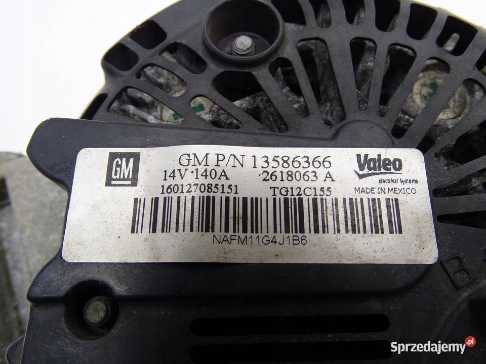 ALTERNATOR OPEL INSIGNIA A LIFT ASTRA IV 16 CDTI osobowe