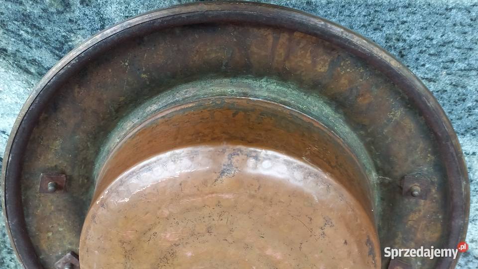 Mosiężna misa z uchwytami Donica 797 Gawroniec sprzedam