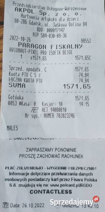 Fotelik samochodowy nosidełko avionautpixel pro Kołobrzeg