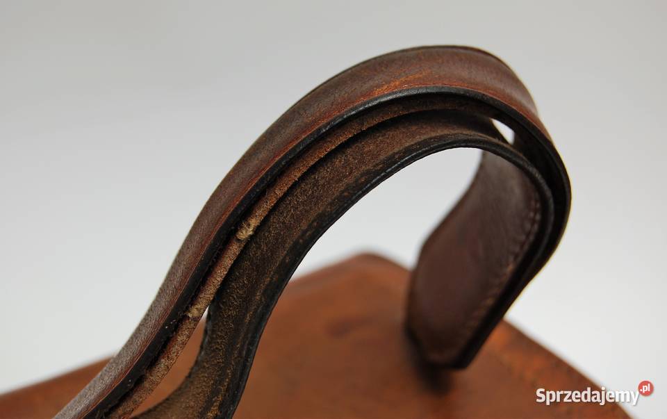 Kuferek skórzany torba vintage do ręki skóra 21cm lubelskie Lublin