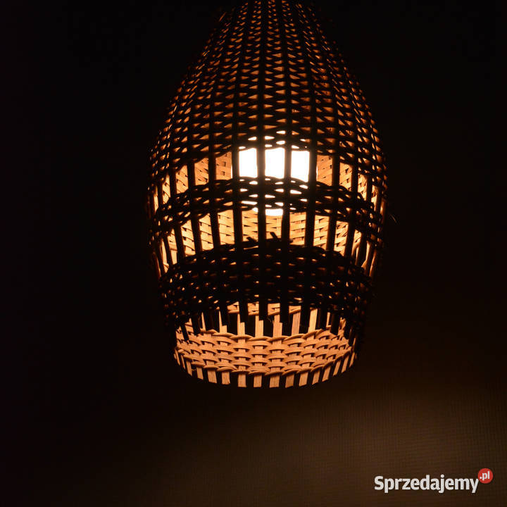 Lampa sufitowa z wiklinowym kloszem Dania lata Warszawa