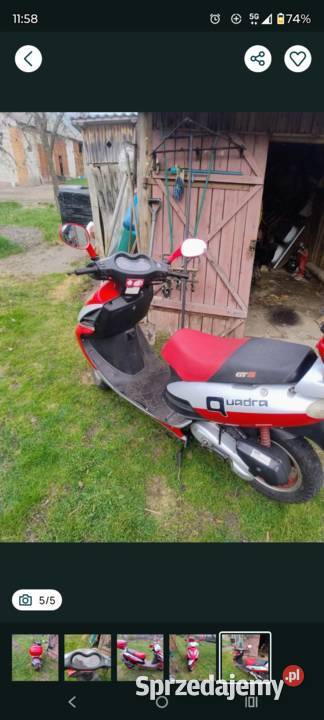 Skuter zipp 50cm3 lubelskie Ostrów Lubelski