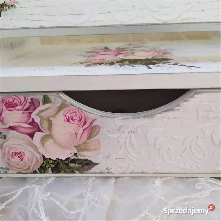 Toaletka komódka z lustrem rękodzieło śląskie Czarków