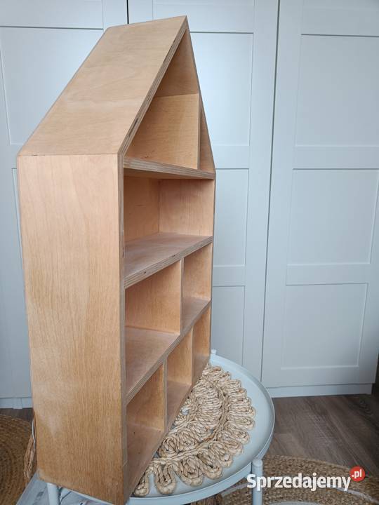 PÓŁKA Domek drewniany ozdobny Na zabawki kubki