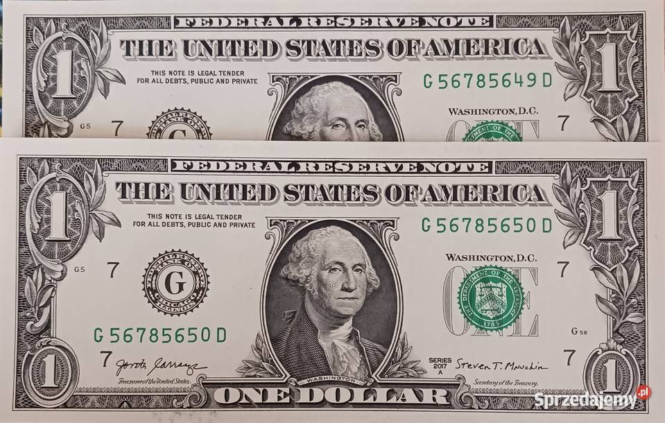 2 x 1 Dolar USA 2017rmen GChicagoseria A koleji Konin