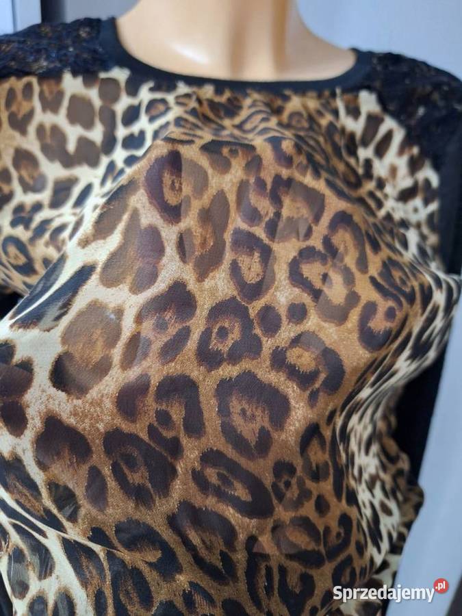 M Bluzka panterka zwiewna super wyglada Bluzki i koszule Braniewo