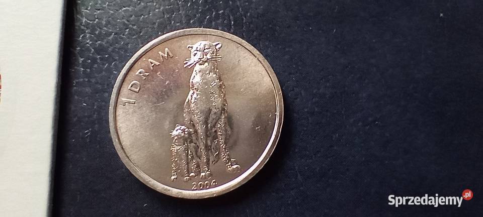 Stare monety 1 dram 2004 gepard Górski Karabach Lesko