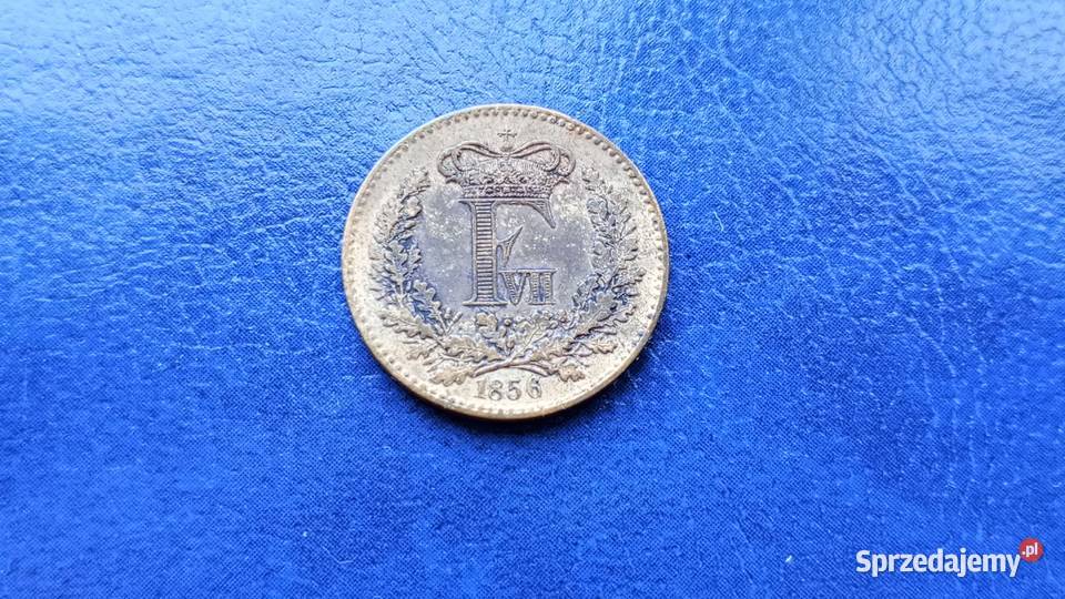 Stare monety 1 skilling 1856 Dania Lesko