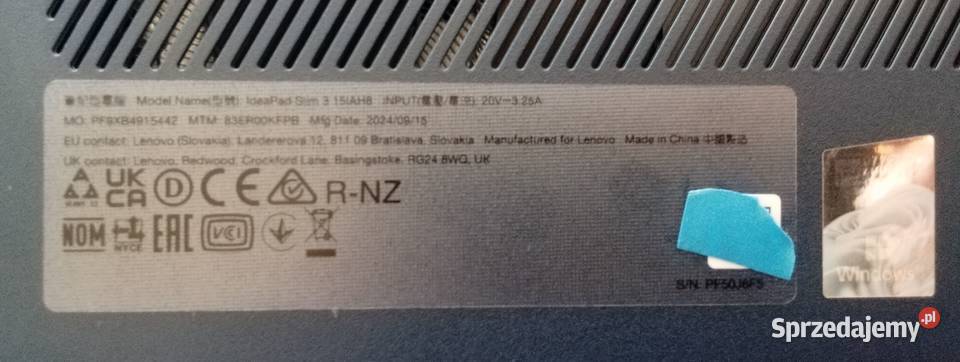 Laptop Lenovo IdeaPad 3 nowy
