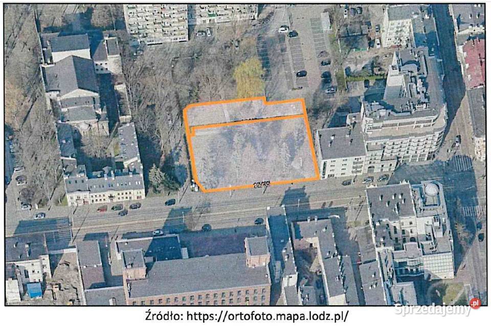 Niezabudowana nieruchomości Piotrkowskiej w łódzkie Łódź