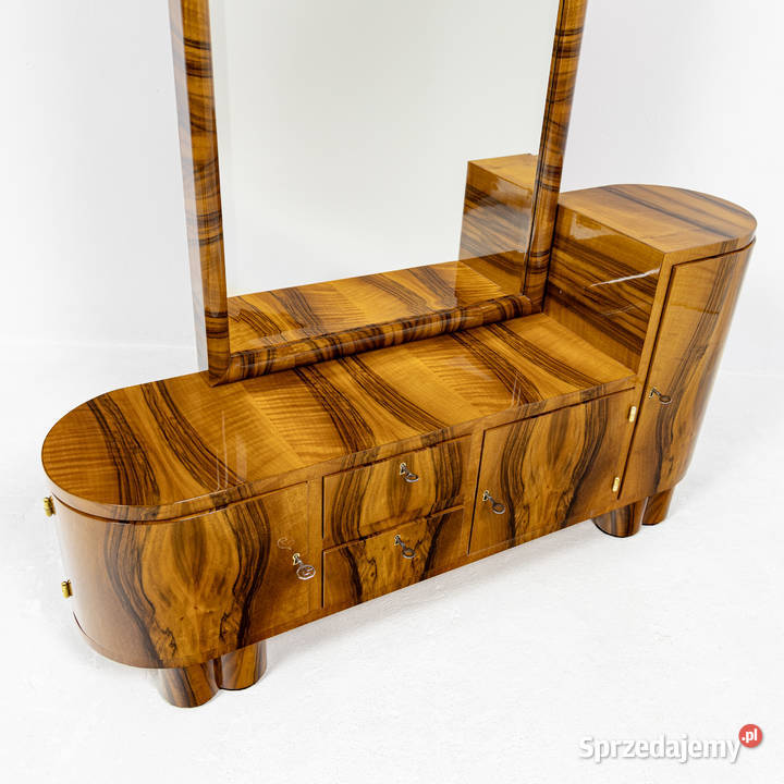 Toaletka lustro art deco orzech połysk Polska Swarzędz