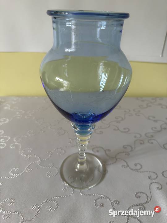 Szklany Wazon Kielich Świecznik na Stopce Czerwionka-Leszczyny