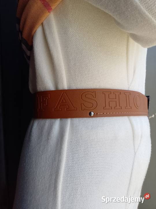 Fashion Brązowy bogato zdobiony pasekpas Kraków