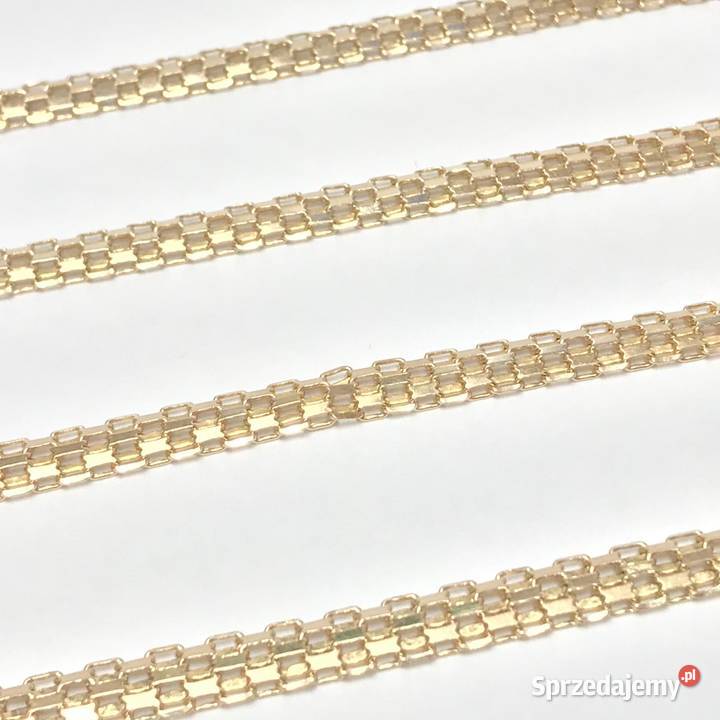 Złoty ŁAŃCUSZEK naszyjnik 14K cudowny BISMARK 51 Naszyjniki Warszawa