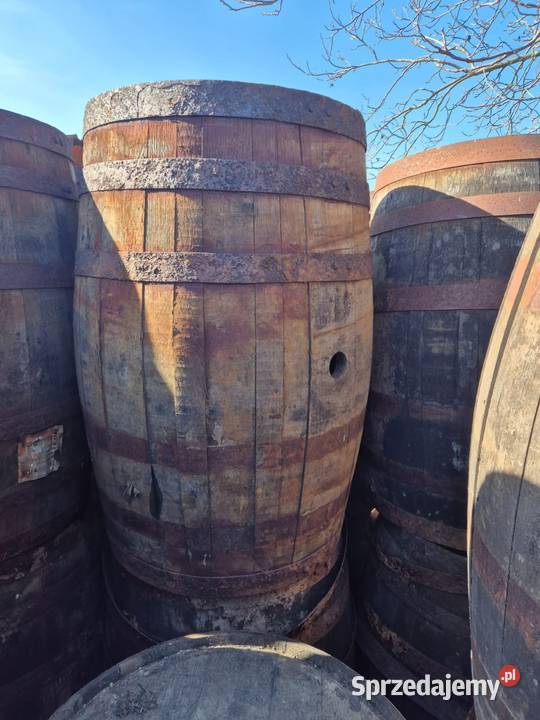 Dębowe beczki whisky mokre Ołobok