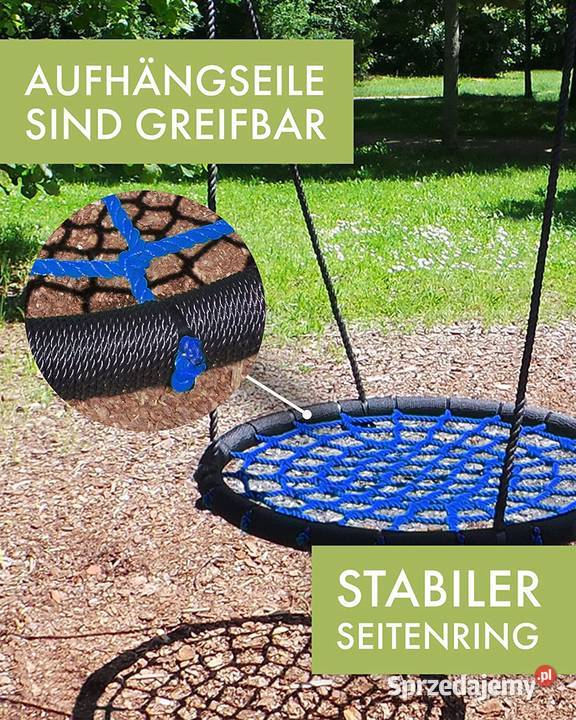 HUŚTAWKA BOCIANIE GNIAZDO XL 100 ZIELONO CZARNA Huśtawki Huśtawki śląskie Kalety