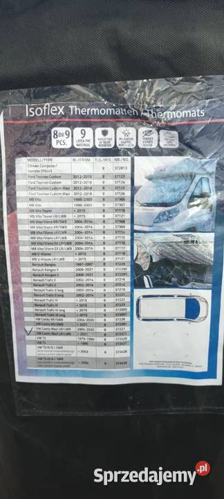 Zestaw mat termoizolacyjnych 8czesci VW Cady Kutno