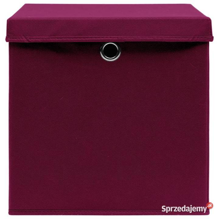 vidaXL Pudełka z pokrywami 4 ciemnoczerwone Warszawa sprzedam