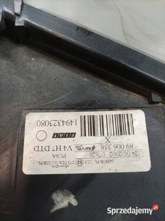 LAMPA PRZÓD PRAWA EU Fiat Ulysse II 20022011