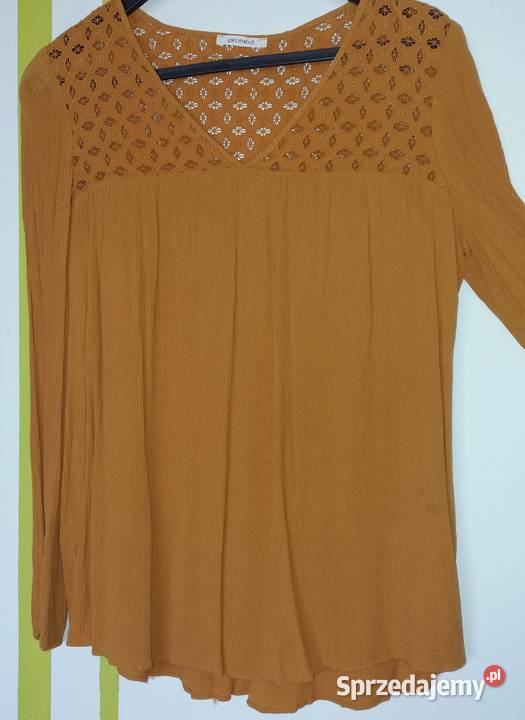 L44 Musztardowa tunika na karczku Promod kolorowy Gliwice