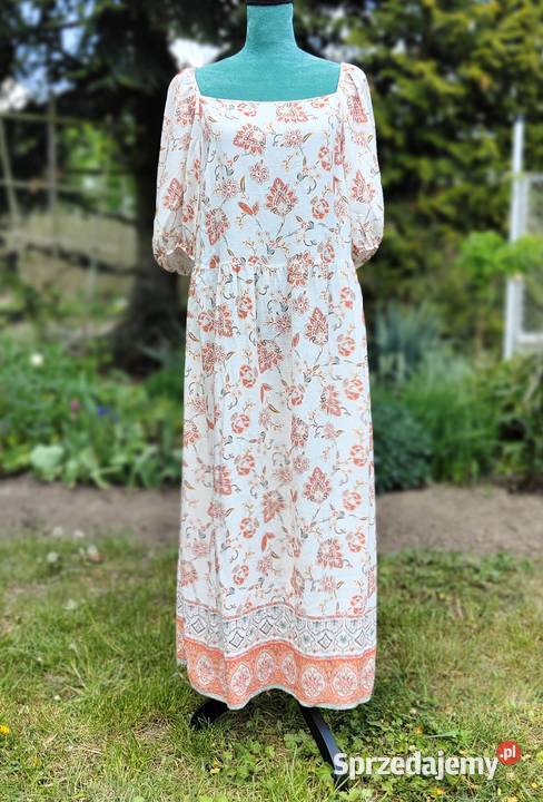 Długa sukienka maxi FF 48 4XL boho bohemian Rozmiar 48 zachodniopomorskie