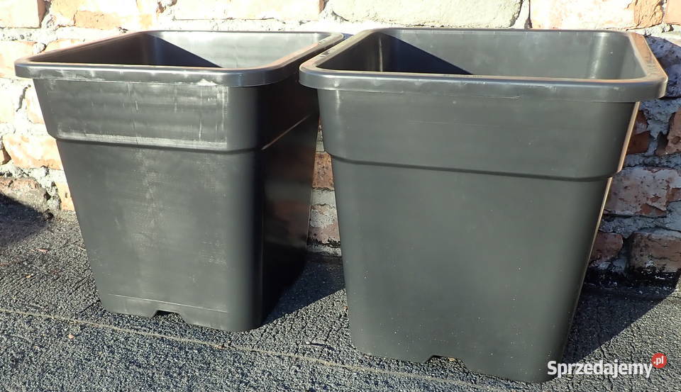 Doniczki produkcyjne P33 25L 33x33x34 kwadratowe śląskie Siewierz